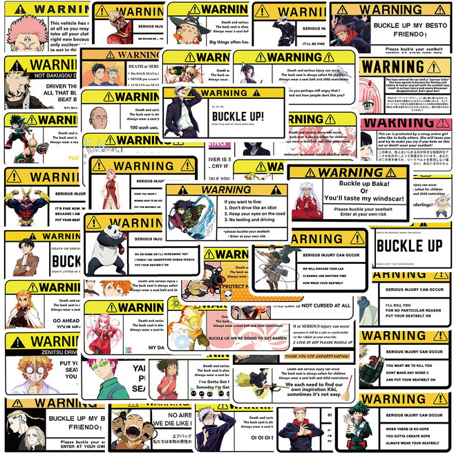 번블랙 애니메이션 컬러 만화 잡지 스티커 다꾸 폰꾸 휴대폰 다이어리 캐리어, 1세트, 컬러D