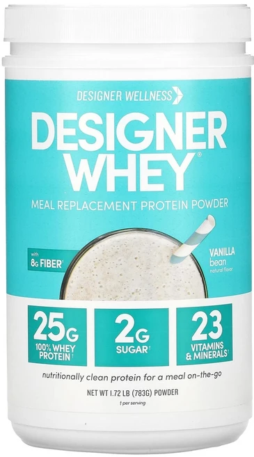디자이너 웰니스 디자이너 웨이 식사 대용 100% 유청 단백질 파우더 바닐라빈 783g (1.72lb), 1개 - 쿠팡