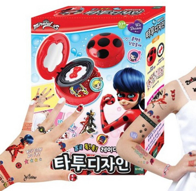 레이디버그 타투 디자인 100여종의 타투 스티커 타투장난감, 1개