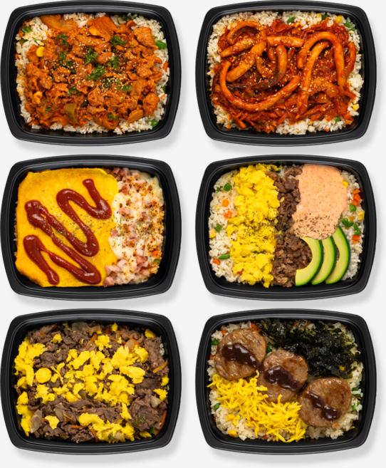 그린잇 만렙도시락 6종세트 간편하고 양많은 만랩 냉동도시락