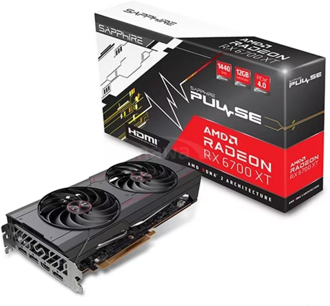 SAPPHIRE 라데온 RX 6700 XT PULSE GAMING OC 12GB, Radeon RX6700XT 12G