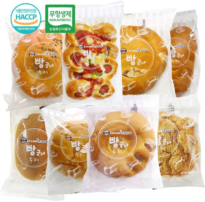 드림푸드빵굽네 수제빵 개별포장 랜덤 15개 1BOX, 1세트