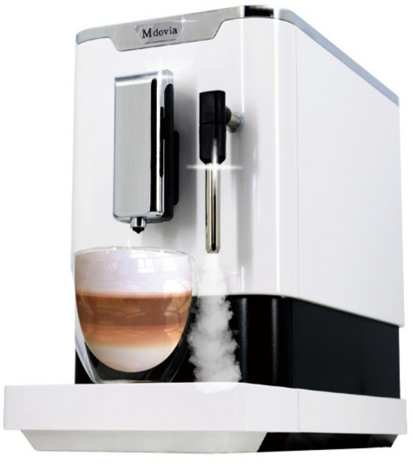 Mdovia V3 Plus 全自動咖啡機 奶泡專家, 經典鋼琴白