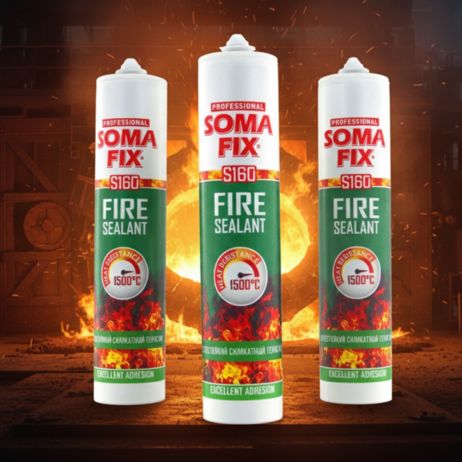 소마픽스 1500도 초고온 실란트 내열실리콘 보일러 히터 배관 연통 고온 접착제 본드, 소마픽스 1500도 초고온 실란트 S160, 1개