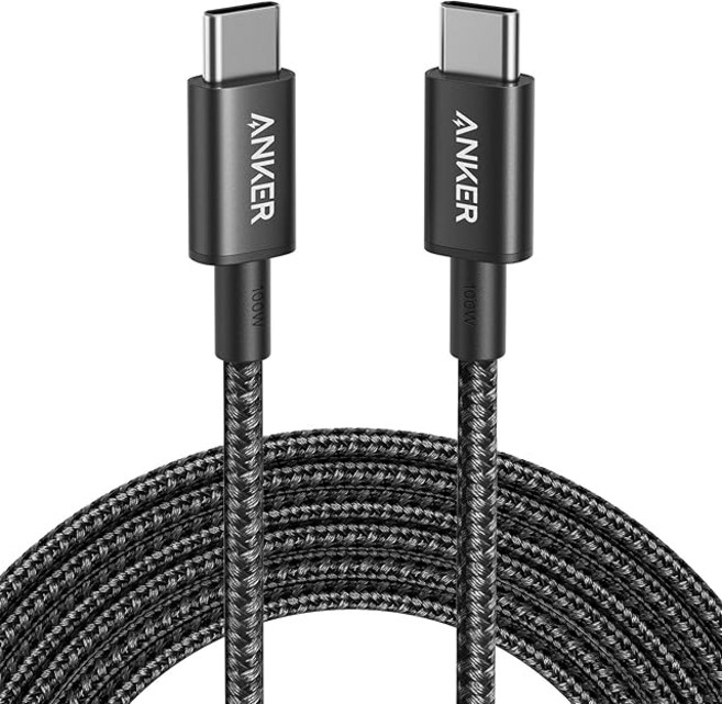 Anker USB C 케이블 100W 10ft to 2.0 Type 충전 고속 아이폰 15 pro MacBook iPad Samsung Galaxy S23과 호환 가정용 및 일, 10ft_Black, 1개