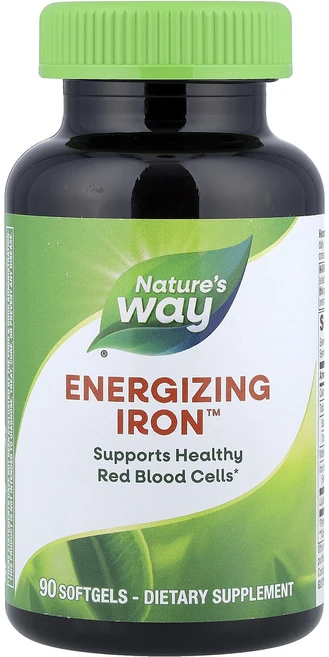 단백질 비타민 철분 마그내슘 칼슘 Nature's Way Energizing Iron 소프트젤 90정 고루고루섭취해주세요, NaturesWayEnergizingIron소프트젤90, 1개 - 쿠팡