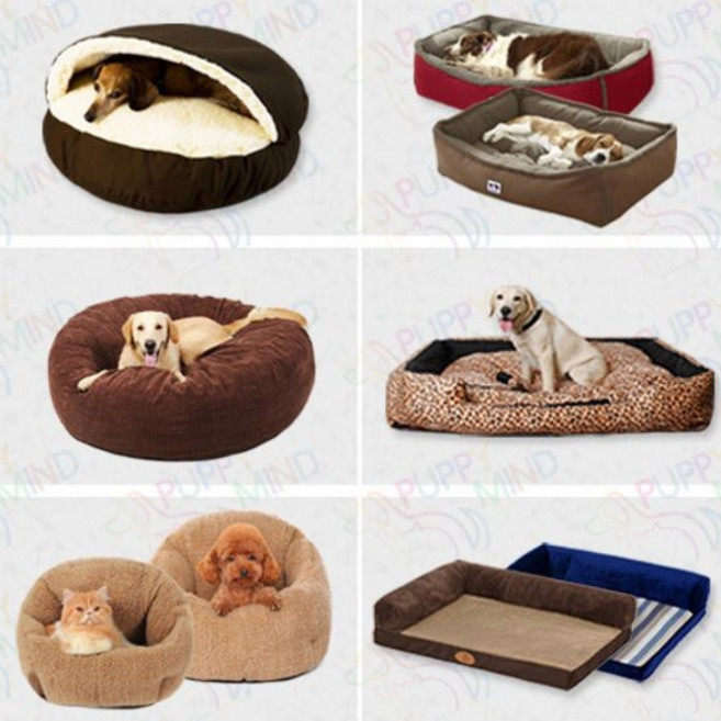 퍼피마인드 양모 반려견 침대, 레드, 1개