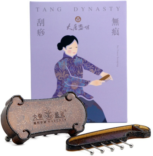 【JAB】第二代大唐盛世刮痧組：乾濕兩用SPA按摩 無痕刮痧板 美容保健解熱, 1套, 半透塑材