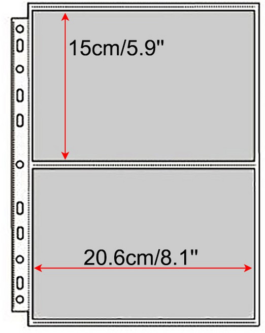 A4 바인더 포토 카드 홀더 KPOP 10 포켓 슬리브 PVC 앨범 리필 4X6 10X15, 2P 10pcs 2