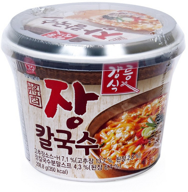 얼큰한국물 수타식면 그대로 우동의계절 본고장 강릉식 장 칼국수, 208.8g, 1개