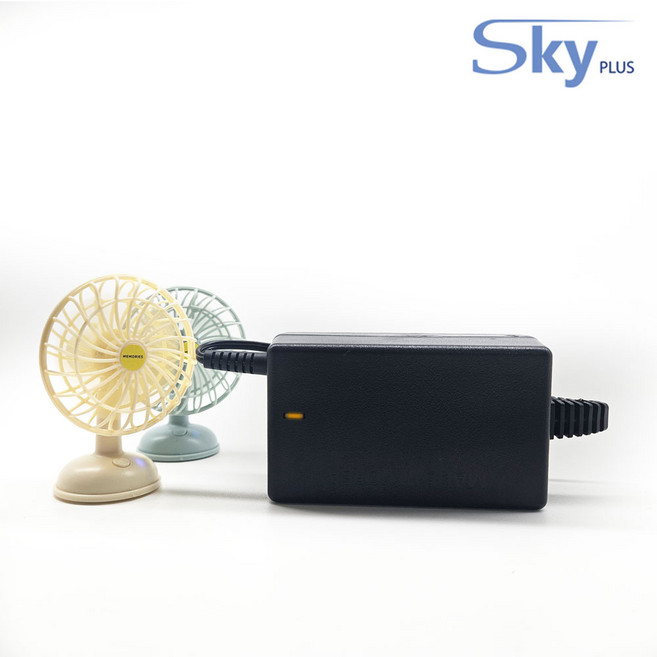 대한민국 SKYPLUS 어댑터 [전원일체형] 한일 DCF-0291P 선풍기 충전기 14V 용 KC인증, 1개, 블랙