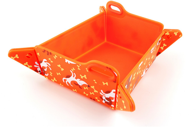 펫토리아 르칙 반려동물 피크닉 접이식기, 오렌지 독, 1개