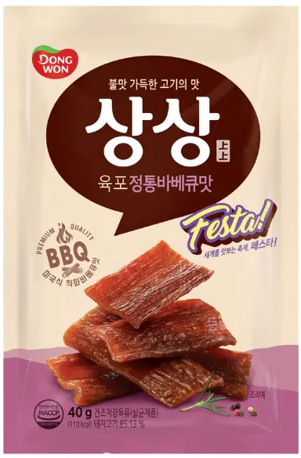 상상육포 동원 상상 페스타 바비큐 육포, 30개, 40g