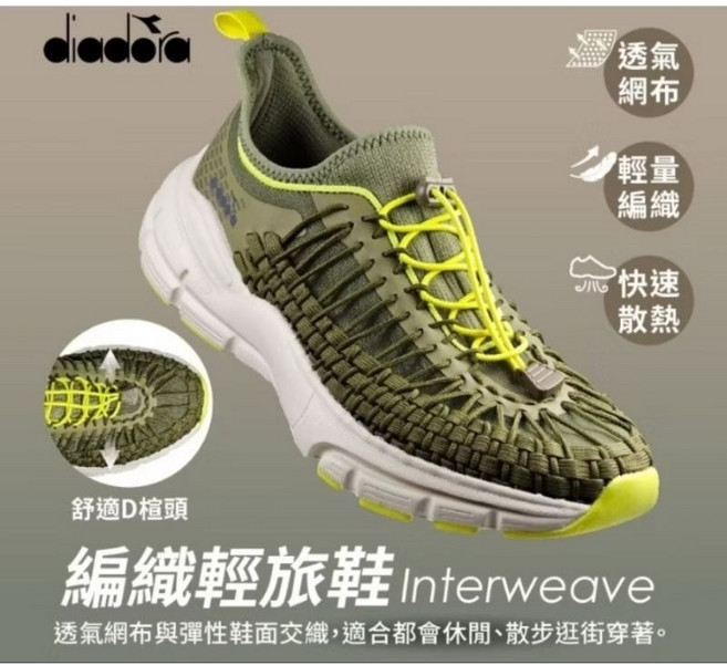 DIADORA 男鞋 DA73312 輕量透氣 速乾散熱 舒適包覆 抓地耐磨 編織護趾涼鞋