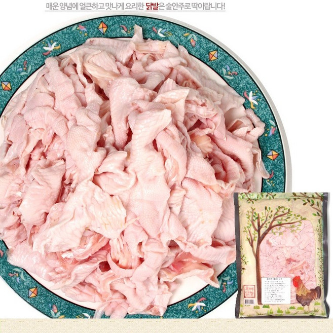 우리푸드 국내산 무뼈닭발 뼈없는닭발, 1팩, 1kg