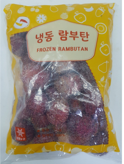 [얌얌마켓] 냉동 람부탄 열대과일 디저트1kg (아이스팩+드라이아이스 포함), 1개