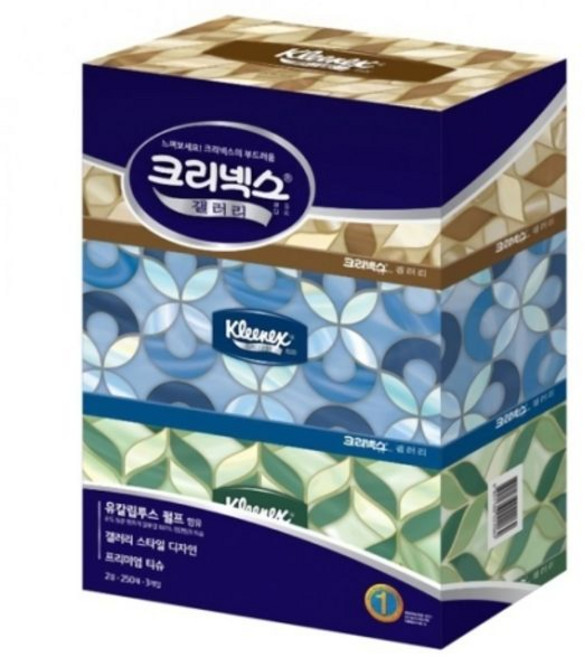 유한 크리넥스 실크소프티 각티슈 250매 3곽1팩 팩( ykm*8135kx