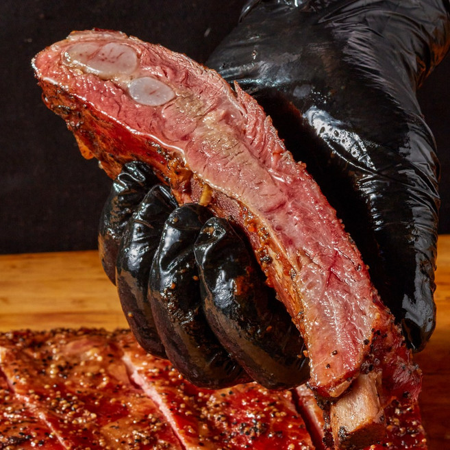 [스모커리] 텍사스바베큐 폭립 스페어립 520g 1팩 + 시그니처소스 80g 1팩, 1세트