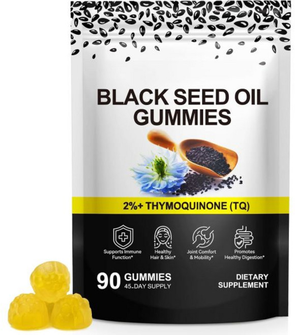 검은 씨앗 오일 구미 2% 티모퀴논TQ 500mg 니겔라 사티바 순수 참깨씨 모발 피부 건강에 좋은 Vcee, 검은 씨앗 오일 구미 2% 티모퀴논TQ 500mg 니겔