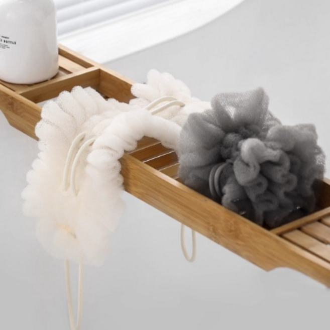 루모로 바디 롱 부드러운 샤워볼 샤워타올, 아이보리, 1개, 1개입