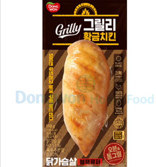 동원 그릴리 황금치킨 닭가슴살 블랙페퍼, 110g, 1개