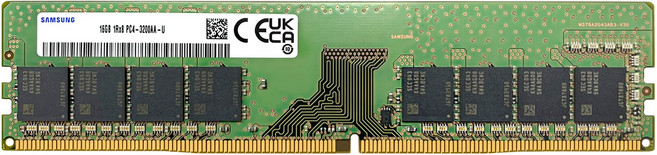 Samsung 16GB DDR4 3200MHz PC4-25600 (PC4-3200AA) CL22 UDIMM 1Rx8 1.2V ECC DIMM 288 PC RAM 싱글