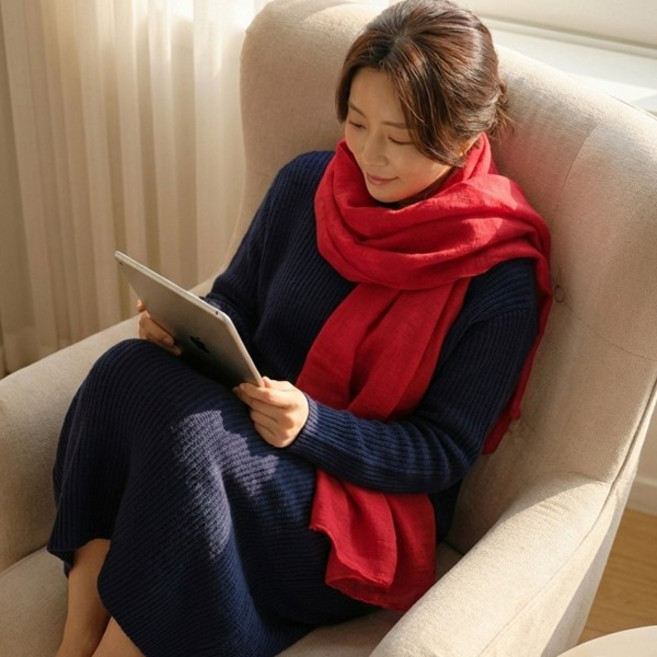 핑크슈 비비드 무지스카프 35종