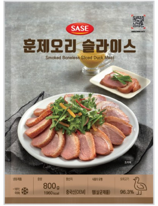 사세 훈제오리 슬라이스, 9개, 800g