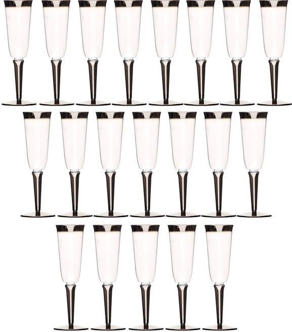 [데일리굿] 일회용 플라스틱 파티 캠핑 샴페인잔 샴페인컵 180ml(20개1세트), 20개, 1세트, 180ml