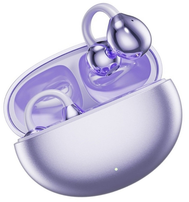 M91 Bluetooth 호환 이어폰 이어 후크 헤드폰 터치 제어 Hifi 스테레오 사운드 노이즈 취소 무선 이어 버드, Purple