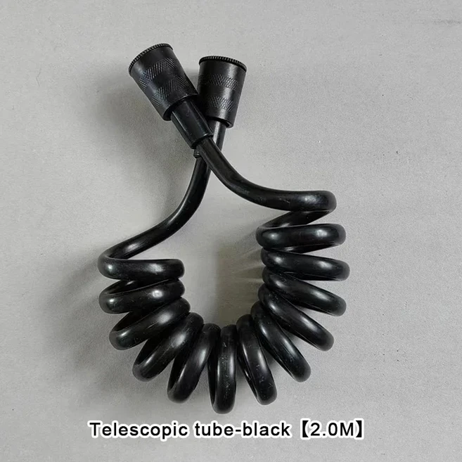 화장실 스프레이 노즐 비데 호스 텔레스코픽 1.5/2미터 인렛 전화선 샤워 헤드, 02 Black
