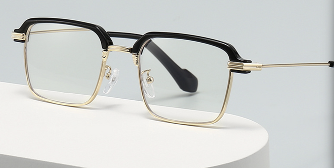 [고급 보관 케이스 증정] 자동 줌 감광 변색 블루라이트 차단 돋보기 안경 반무테 자동 초점 노안 안경