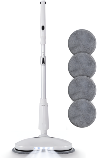 <국산>신일 듀얼 무선 물걸레 청소기/극세사 패드 4P 증정/LED 라이팅/배터리 잔량표시, 화이트