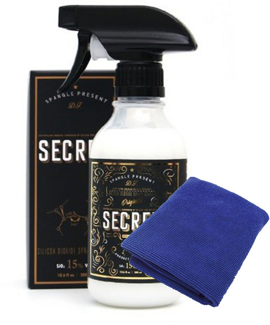 스팽글 시크릿 300ml Sio2 유리막코팅 고농축 물왁스 (막타월 포함/14시 이전 주문 당일발송), 1개