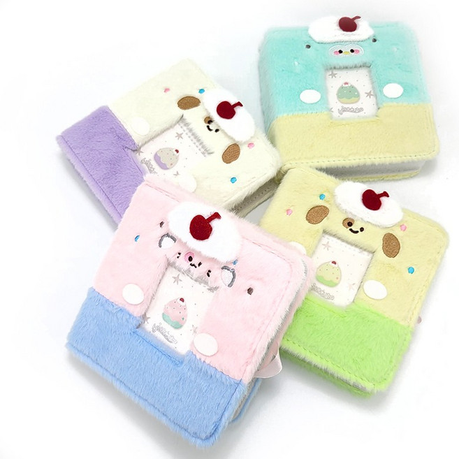 팬아저씨 포카 미니 털바인더북 A7 포토카드앨범 6공 포카바인더 콜북, 옐로우그린, 속지(20매)