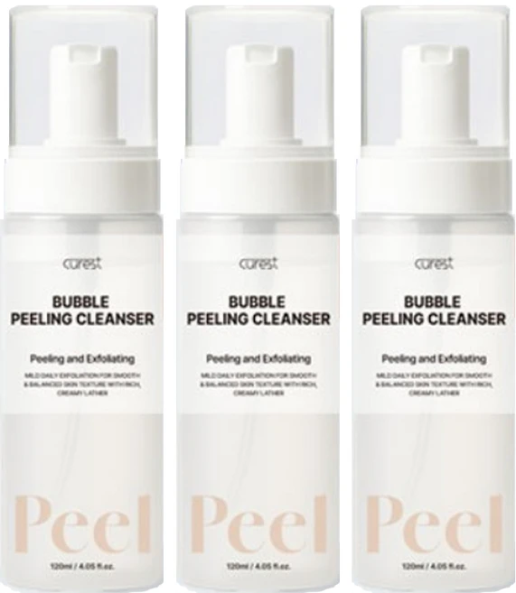 큐어레스트 버블 필링 클렌저, 3개, 120ml - 쿠팡