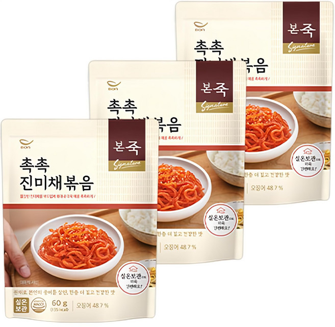 본죽 촉촉 진미채볶음, 60g, 3개