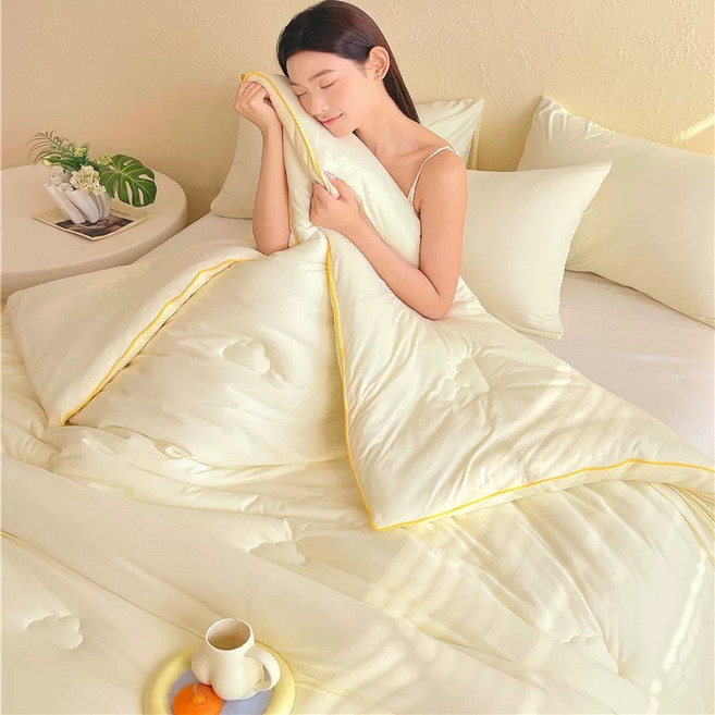 Coora 사계절 항균 알러지케어 니트코튼 통기성 부드러운 워셔블 차렵이불