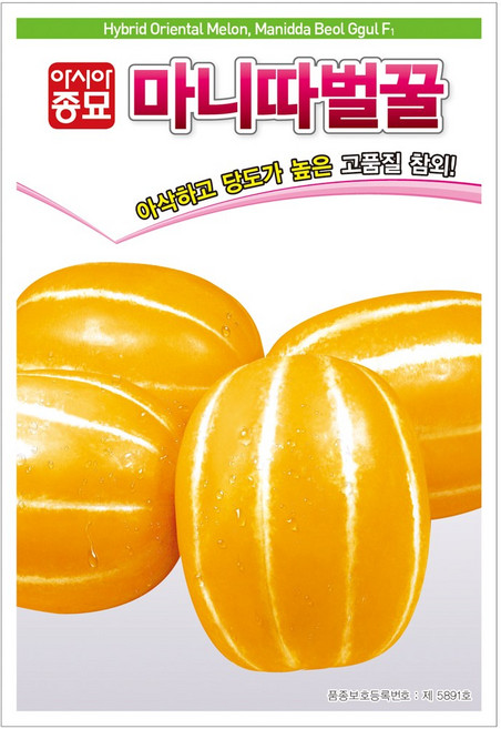 아시아종묘 씨앗 참외 마니따벌꿀 50립, 1개