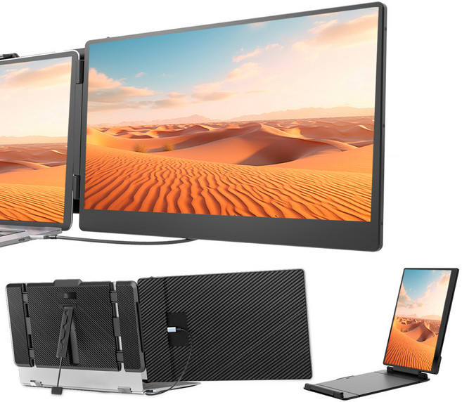 KEFEYA 14인치 FHD IPS 노트북 휴대용 듀얼 스크린 포터블 모니터, S1, 35.5cm