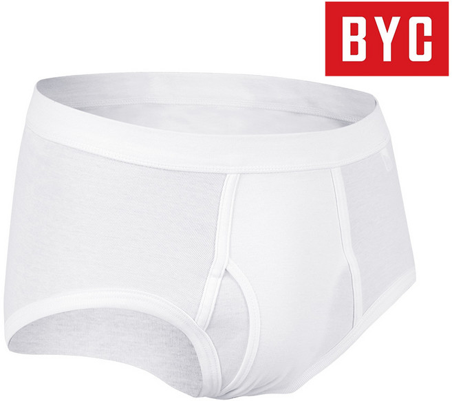 BYC 순면 남성 흰색 삼각팬티 1매