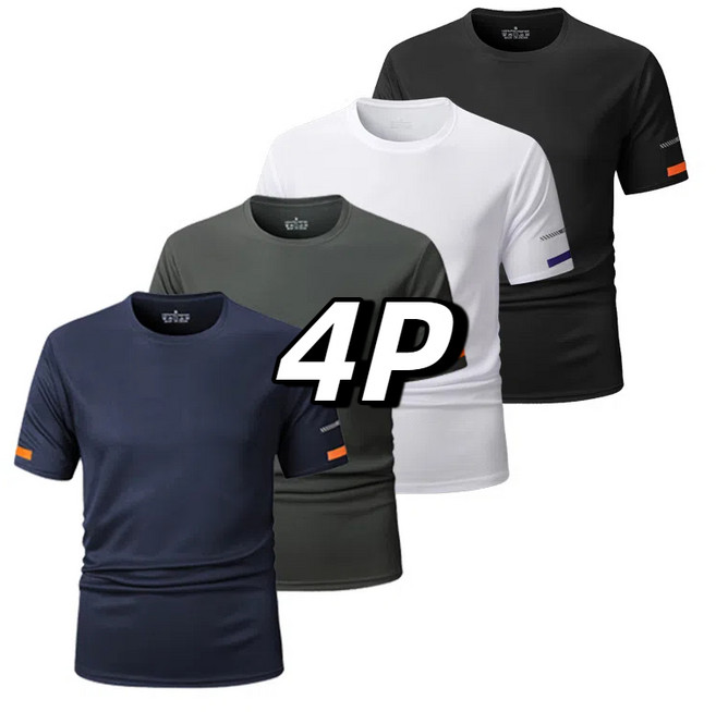 남자 반팔티셔츠 4종 기능성 반팔티 통기성 반팔 쿨링 운동 티셔츠 트레이닝 반팔세트 여름용 tanlz-2502