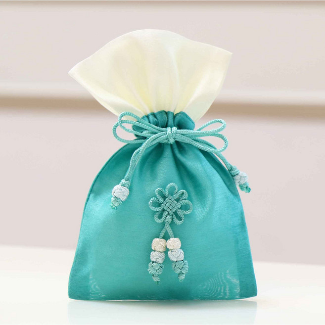 전통 복주머니 83(소) 선물포장주머니, 100개, 연하늘색