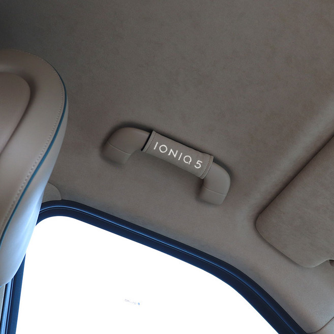 비브랜드 차량 실내 포인트 핸드 그립 손잡이 커버 레터링 아이오닉5 호환상품, 그레이_1P