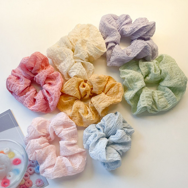 소프트 크림 파스텔 스크런치 곱창밴드 7color