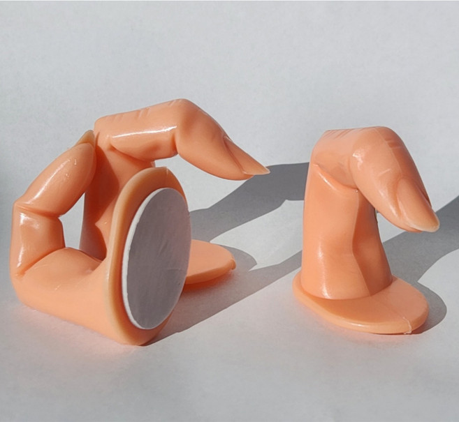 [L'APOGIER(라포지에)] 네일아트 연습용 실습용 손가락 모형, 1개, 살구색