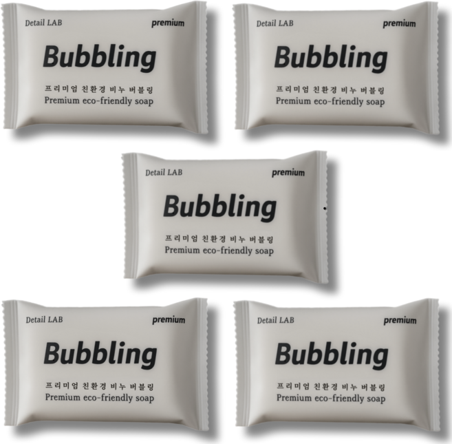 디테일랩 버블링 친환경 설거지 비누 다용도 업소용 주방 행주 빨래 운동화 주방 세제, 5개, 150g