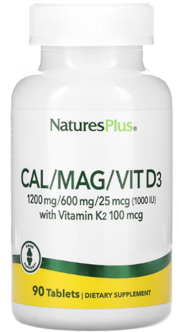 네이쳐스플러스 비타민 K2가 포함된 Cal/Mag/Vit D3, 90정, 1개