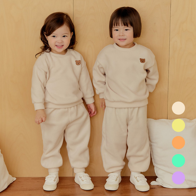 키키스토리 솜사탕 유아 아동 후리스 상하복