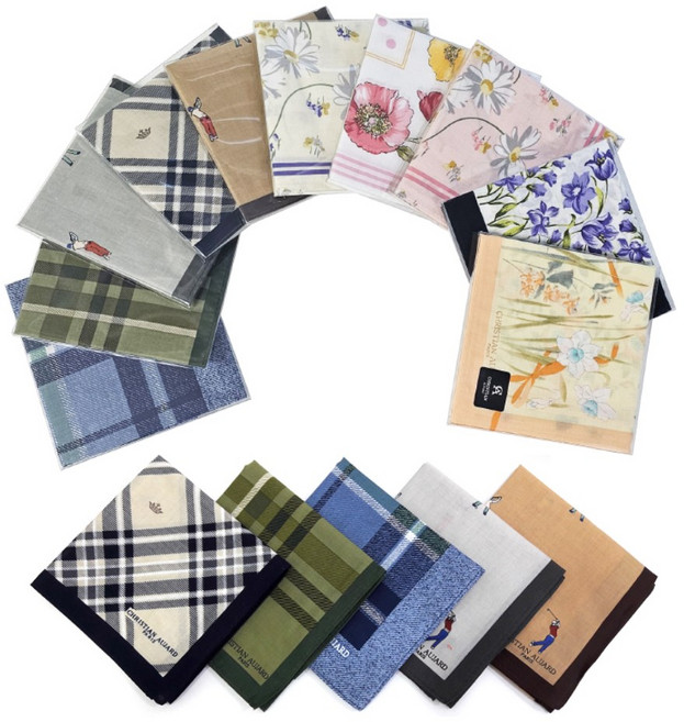 고급 남녀 손수건 10종 택1 개별포장